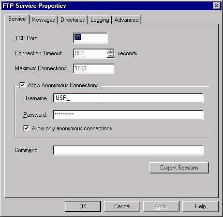 FTP Service Properties.jpg (43408 bytes)