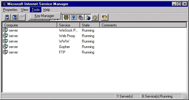 Internet Service Manager Tools Menu.jpg (43310 bytes)