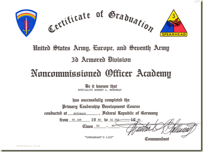 3rd AD PLDC Graduation Certificate